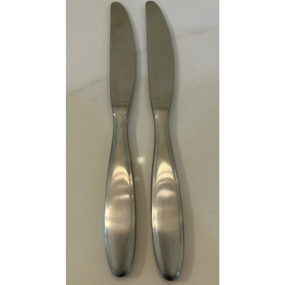 JA Henckels GEM SATIN Stainless 18/10 Outlined Flatware Set Of 2 Dinner Knives‎